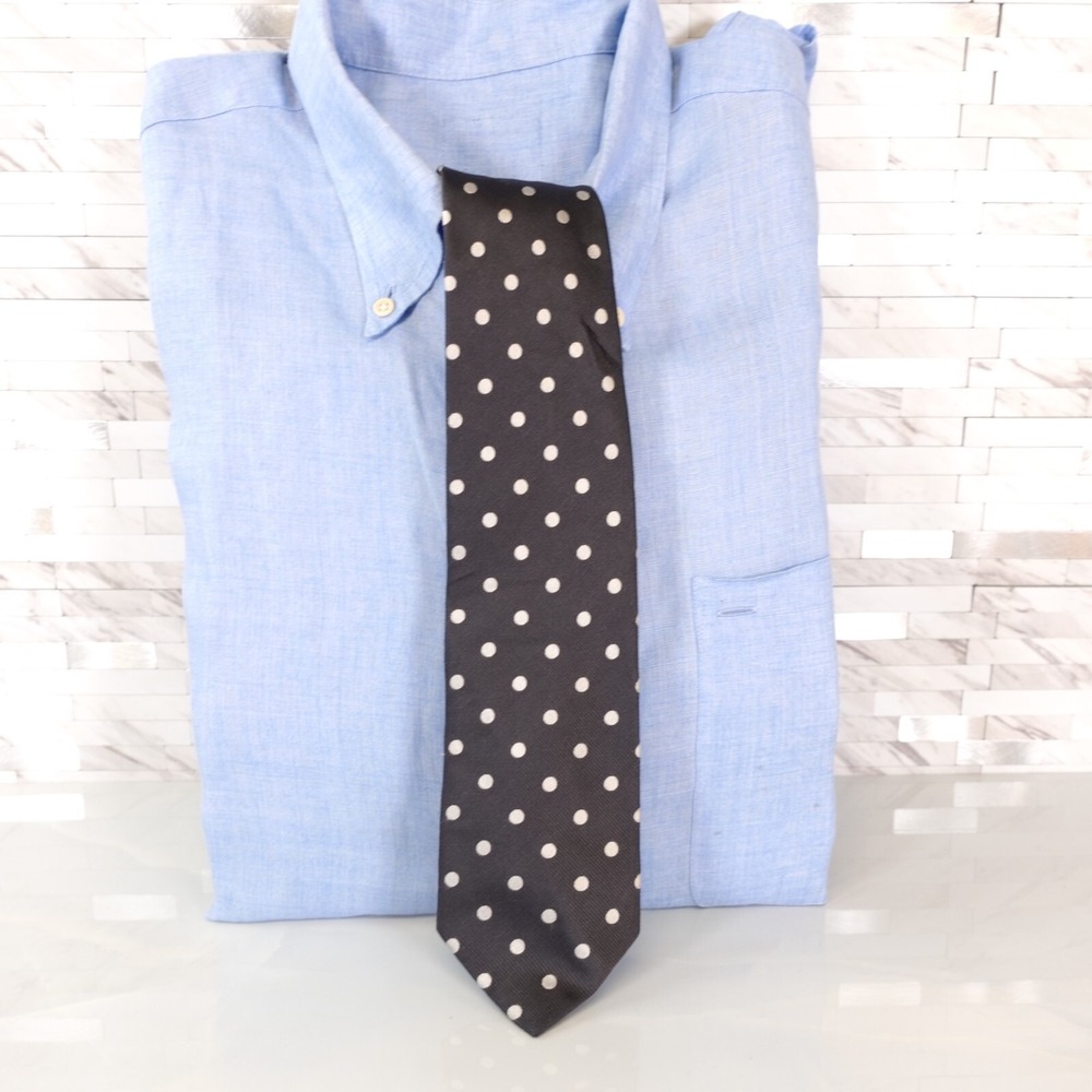 Cricket Mens Black White Polka Dots Silk Luxury Suit Simple Minimal Narrow Japan